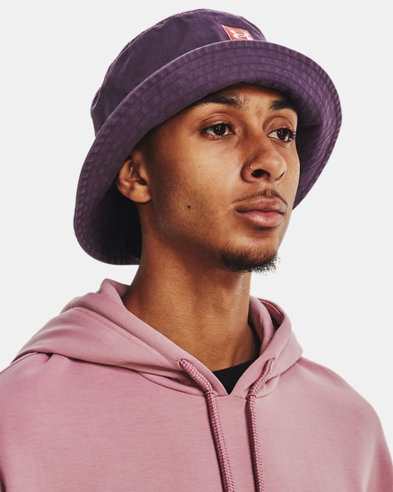 Men's UA Branded Bucket Hat in Purple image number 2